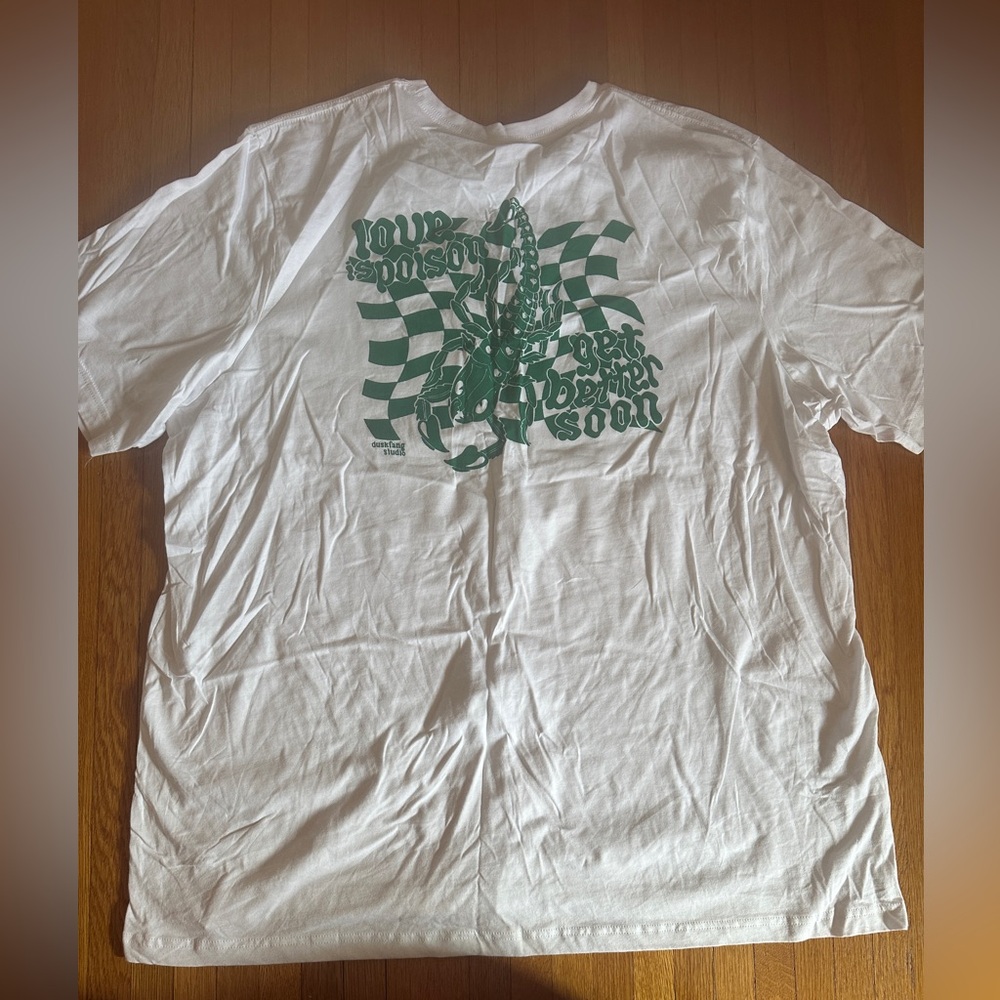 Dusk Fang Studio Scorpion Love Screen Printed Canvas Shirt, 4X, NWOT